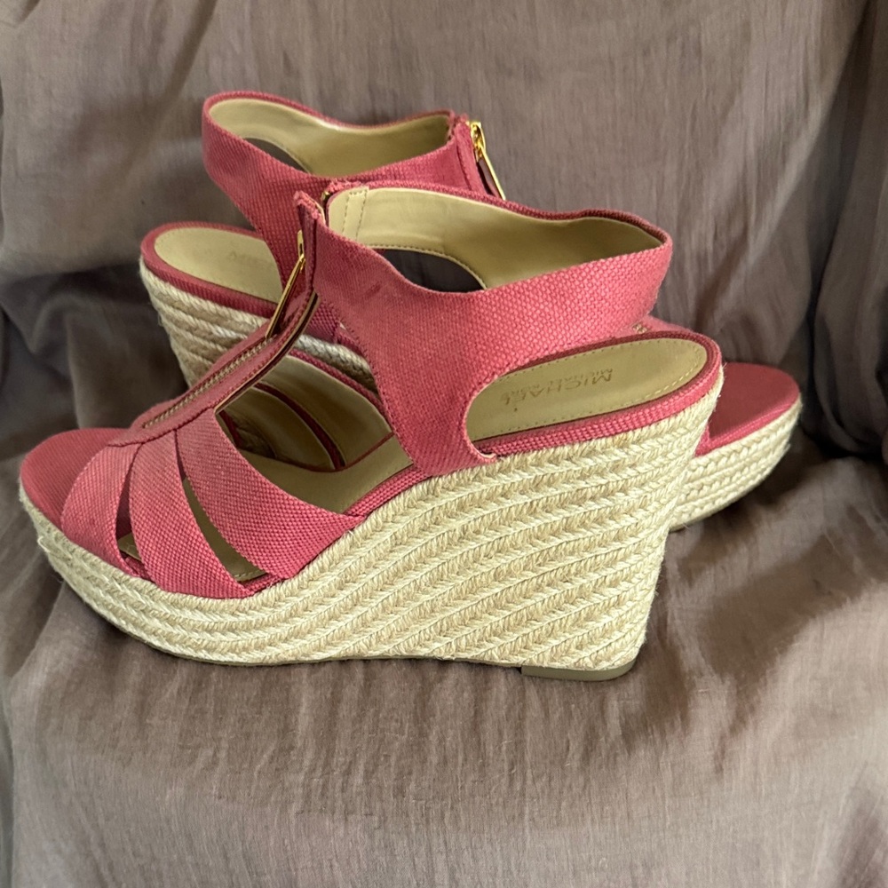 Michael Kors Pink Wedge Sandals